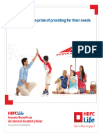 HDFC Life Income Benefit On Accidental Disability Rider