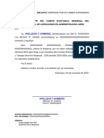 Modelo de Solicitud - Dispensa o Justificación