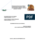 Ensayo Sobre La Discriminación Racial en Guatemala