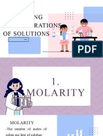 Ways of Expressing Concentrations of Solutions