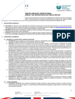 Declaración de Los Padres de Familia - Condiciones Económicas y Del Servicio Educativo