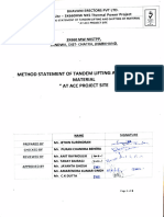 Method Statment of Tandem Lifting and Shifting of Material at ACC