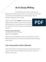 Guide To Essay Writing