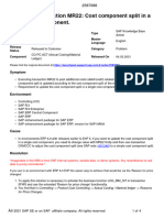 Transaction MR22-Cost Component Split in A Single Cost Component.