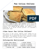 Receta Pan Coliza