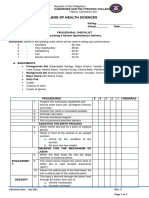 Assisting A Normal Spontaneous Delivery Checklist