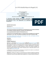 Decreto 807 de 1993 Alcaldía Mayor de Bogotá