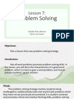 Problem Solving: Lesson 7