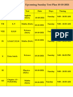 10-10-2021 Abhilasha Classes Upcoming Sunday Test Plan