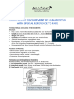 Ace Achievers: Embryologic Development of Human Fetus With Special Reference To Face