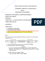 Analogue CCT Analysis Design Assig 2