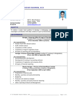 Fresher Chartered Accountant Resume