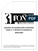 Oficial - Quadro de Nomeações Pastorais 2024-2025