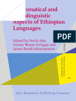 Grammatical and Sociolinguistic Aspects of Ethopian Languages