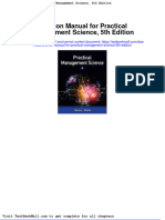 Solution Manual For Practical Management Science 5th Edition