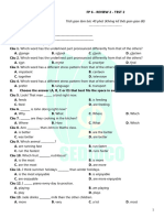 Ôn tập học kì I - Review 2 - Test 2