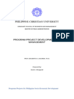 Programs - Projects For Philippine Socio - Economic Development