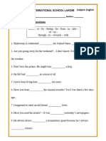 English-Unsolved Revision Worksheets