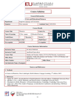 Phonetics Syllabus خطة الصوتيات