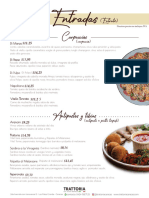 Menu Trattoria