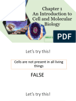 Intro To Cell & Molecular Activity - PPT 1