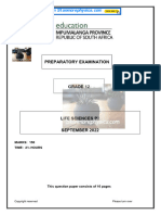 MP Life Sciences Grade 12 SEPT 2022 P2 and Memo