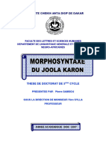 JOOLA KARON Sambou Morphosyntaxe