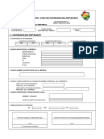 Formulario Aviso Novedades Empleador