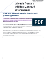 Dirección IP Pública o Privada