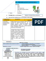 SESIÓN DE APRENDIZAJE de Area y Perimetro