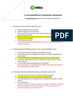 Supply, Demand, and Equilibrium Assessment Questions - MRU (With Answers)