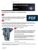 Topic 2.1 Species and Populations - The Mathematics of Populations - Describing Populations