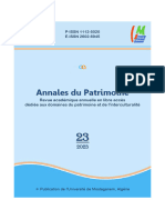 Revue Annales Du Patrimoine Numéro 23