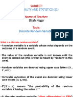 Discrete Random Variables