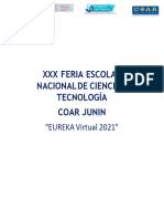 Bases - Feria de Ciencias - 2021 - Coar Junin