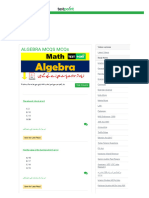 Algebra MCQs 6