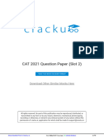 CAT 2021 Question Paper (Slot 2) by Cracku