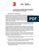 Documento: Acuerdo de PSOE y ERC para La Investidura de Pedro Sánchez