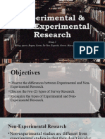 Experimental Non Experimental Research