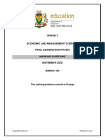 GR 7 Ems Final Exam Paper - 2022 Marking Guideline