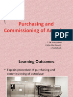 Purchasing and Commissioning of Autoclave