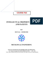 Course File: Intellectual Property Rights and Patents