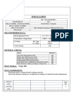 Sub Station: Transformer Data