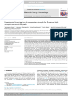 Experimental Investigation of Compressive Strength For Fly Ash On Highstrength Concrete C-55 Grade