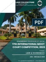 Brochure - REMEMBERING PROFESSOR S.P. SATHE - 17TH INTERNATIONAL MOOT COURT COMPETITION