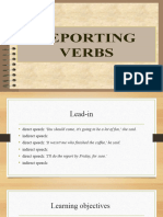 Reported Speech (Verbs)