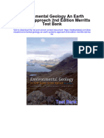 Environmental Geology An Earth Systems Approach 2nd Edition Merritts Test Bank