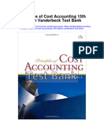 Principles of Cost Accounting 15th Edition Vanderbeck Test Bank