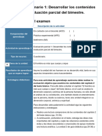 Examen - (AAB01) Cuestionario 1 - Desarrollar Los Contenidos Relativos A La Evaluación Parcial Del Bimestre