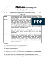 Fortnightly Test For 11th NEET - 2024 - Test-03 - QP - 01!07!2023